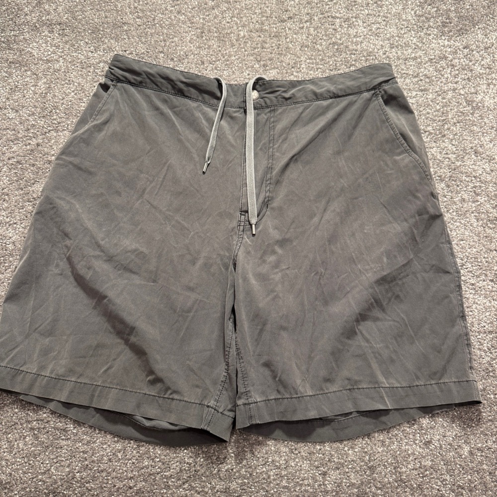 Buck Mason Shorts Mens 36 Gray Deck Cotton Summer Beach Outdoor Drawstring 9"